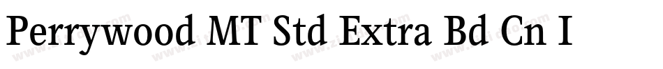Perrywood MT Std Extra Bd Cn It字体转换